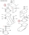 Poduszka pod silnik JCB 8014 / 8016 / 8018 / 8020 332/S5912 Mounting, engine, anti-vibration