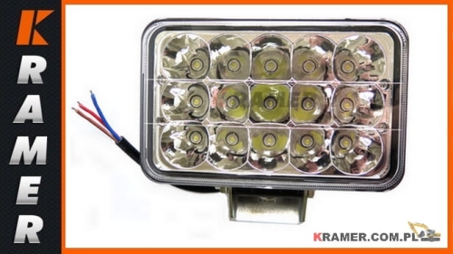 Lampa robocza LED 5" 45W 9-30V  000007388 LED LAMP / 15 LED / DC 12 - 80V