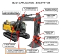 Tuleja JCB JS120 JS140 siłownika BOOM 550/43351