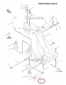 Sworzeń Cat 416 420 424 428 430 ramienia tył  9R8579 Backhoe Loader Frame Pin / 