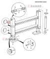 331/20556 Ślizg stabilizatora JCB 2CX 3CX 4CX górny 7mm Pad, wear, upper, 7mm thick / Направляющая опоры