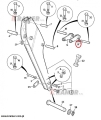 811/50369 Sworzeń łącznika łyżki górny JCB 3CX 4CX 214 215 217 216 215 8080 Pin / Палец / csap / bolt / stift /