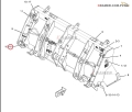 9R4677 9R-4677 Sworzeń CAT siłownika krokodyla łyżki 414E 416B 416C 416D 420D 420E 422E 426C 426B 428C 428D 430E 432D 434E 438D 442D 442E 446D Pin / pivot / perno / stožer / otočný čep / spil / ašis / vira / Drehpunkt / sväng / colyn / tengely