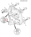 831/10211 Tuleja brązowa / łożysko ślizgowe wózka przesuwu nowego typu Mocowanie konika - góra i dół JCB 3CX 4CX 406 409 Bronze Bushing / Бронзовая втулка / Bronzebuchse / Douille en bronze / Bronsbussning / Bronzové pouzdro / Bronzové puzdro