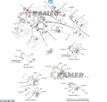 3309678 Sworzeń ramienia ładowarkowego stosowany w koparko-ładowarkach CAT 434E  444E Pin / pivot / perno / Палец / stožer / otočný čep / spil / ašis / vira / Drehpunkt / sväng / colyn / tengely