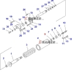 Tuleja KOMATSU napinacza D65PX-12 D65EX-15; 07177-08040;Tuleja napinacza gąsienic/ Track shoe tensioner bushing/ Raupespanner Buchse/ Втулка натяжителя гусеницы/ Boccola del tenditore del pattino/ Douille de tendeur de patin de chenille.