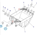 Tuleja KOMATSU łyżki PC210 PC270 z kołnierzem  20Y-70-34221 ; Tuleja/ Bushing/ Buchse/ втулка/ Baccola/ Douille.