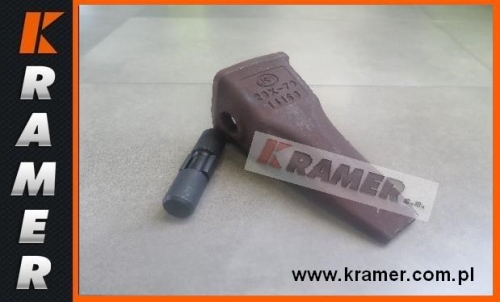 Ząb Komatsu PC100/130 SKALNY KUTY; Nr.kat.- 20X-70-14160RC; Współpracuje z zabezpieczeniem - 09244-02496; Tooth/ zahn/ Tip/ Diente/ ЗУБ, Зубья.