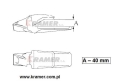 Adapter koparkowy typu ESCO V33 do wspawania na lemiesz 40mm; Nr.katal.- 5855-V33/ 5855V33; Współpracuje z zębami:KTS_SW33SYL, oraz V33TYL, V33AD, V33TVY; Zabezpieczenie:SW33P, V33PN; Adapter/Zahnhalter/адаптер.