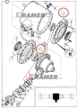 458/20365  458/M5480 Obudowa piasty hamulca JCB 3CX 4CX 530 532 535 537 540 541 Housing Brake Piston Controlled  Back-off
