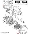 Obudowa piasty koła JCB 3CX 4CX koparko-ładowarek 450/10216 450/12401 450/12416