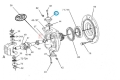 Sworzeń zwrotnicy CAT trunion 416B 428B;  9R2846; Sworzeń zwrotnicy/ Swivel axle pin/ Drehachsstift/ Поворотная ось - болт/ Perno principale dell'assale anteriore/ Axe de fusée d'essieu.