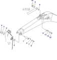 20Y-70-31252 Sworzeń ramienia KOMATSU PC210-6  PC200-8  PC228  PC240-7  PC200-7   PC210-7 Pin / Палец / csap / bolt / stift