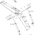 20Y-70-41211 Sworzeń mocowania siłowników BOOM stosowany wkoparkach KOMATSU PC210-8   PC240-8  PC200-8 PC228-3 Pin  Палец  Стопор