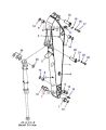21K-70-72270 Tuleja wysięgu Komatsu PC160 PC180 PC190 z kołnierzem Bushing / Bushing Dipper at Link / Bushing spacer / Arm Bushing / Tuleja / Bushing / втулка / buchse