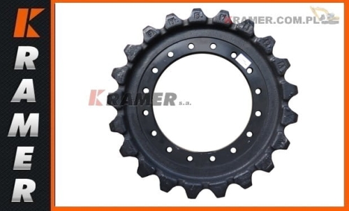 71465234 Koło napędowe, gwiazda łańcucha gąsienicy koparek FIAT-HITACHI EX165 skok 190mm / 21 zębów / 16 śrub  piasta 350 mm rozstaw śrub 400mm; Sprocket/ Turas/ Kettenräder/ Antriebsräder/ звёзды/ Pignon/ Lánckerekek/ Rueda cabilla.