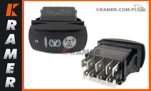 2144692 Przełącznik blokady napędu stosowany wkoparko-ładowarkach CAT 416E  420E  422E  428E  430E 432E  434E  442E  444E Rocker Switch All Wheel Drive / Клавиша / переключатель