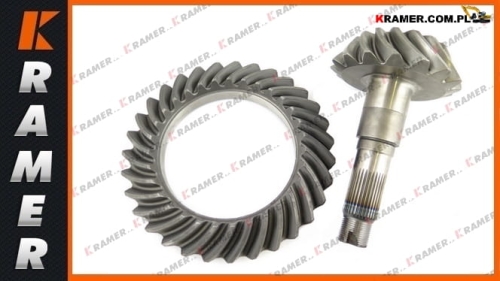 458/M1763 Wałek ataku z kołem talerzowym stosowany w ładowarkach teleskopowych JCB 527-58  526 31/16 zębów nakrętka M30 Drive Gear Set / Wheel and Pinion / Главная коническая пара