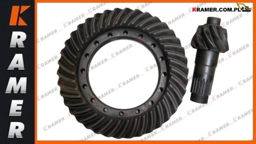 11103263 Wałek atakujący z kołem talerzowym przedniego mostu stosowany w ładowarkach VOLVO L150E  L150F  L150G L180E  L180F  L180G Drive Gear Set / Wheel and Pinion / Главнаяконическая пара