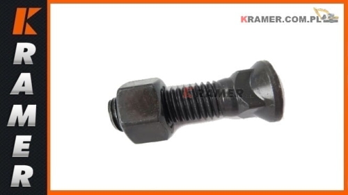 Śruba plus nakrętka zęba JCB 3CX 4CX 000003545; Śruba z nakrętką zęba/ Tooth nut screw/ Schraube mit Mutter für Zahn/ Болт и гайка / Vite con dado per dente/ Vis avec écrou pour dent.