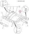 Sworzeń JCB 801 803 8014 8020 łącznik łyżki; Nr.kat- 1545279; Wymiary 25 x 197mm; Bucket pin/ Schaufelstift/ Булавка для ковша/ Perno della benna/ Goupille de godet.