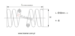 Sprężyna napinacza gąsienicy CAT 325B / 320B