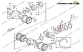 11035191 Sworzeń mostu stosowany w ładowarkach VOLVO L150  L150C  L150D  L150E  L180  L180C  L180D  L180E Pivot pin / Палец