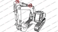 Tuleja JCB siłownika ramienia JS200 JS210 JS220; 550/41735; Tuleja/ Bushing/ Buchse/ втулка/ Baccola/ Douille.