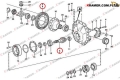 11103266 VOE11103266 Wałek ataku z kołem talerzowym stosowany w ładowarkach VOLVO L150E  L150F  L150G  L180E  L180F  L180G Drive Gear Set / Wheel and Pinion / Главная коническая пара