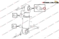 16824850 Tuleja łącznika siłownika zawieszenia przedniego mostu stosowana w wozidłach VOLVO A25F  A25G  A30F A30G Rubber element / Сайлентблок / gummibuchse