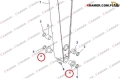Tuleja wysięgu Komatsu PC150 z kołnierzem  21K-70-22130; Tuleja wysięgu/ Outreach bushing/ Outreach-Buchse/ Выступающая втулка/ Boccola di sbraccio/ Douille d'extension.