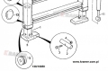 128/10850 Ślizg JCB 3CX 4CX podpory metalowy - dokręcany Pad, assembly wear, stabiliser leg / Гайка регулировочная подпоты