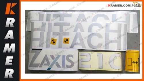 Zestaw naklejek na koparkę gąsienicową HITACHI ZAXIS ZX 210 excavator stickers / aufkleber / наклейки