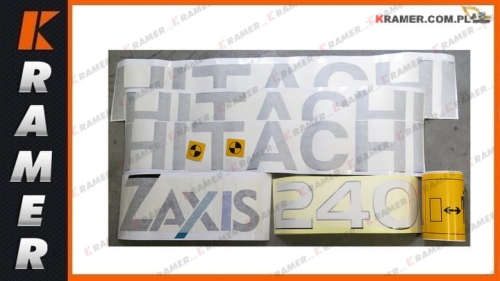 Zestaw naklejek na koparkę gąsienicową HITACHI ZAXIS ZX 240 excavator stickers / aufkleber / наклейки