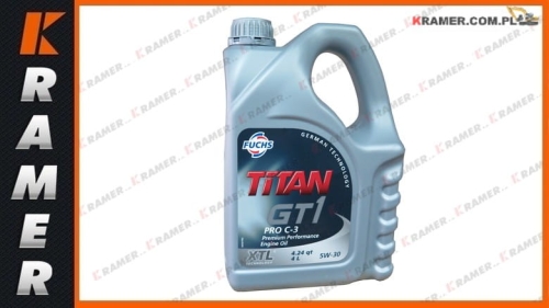 601224263 Olej silnikowy FUCHS TITAN GT1 PRO C-3 5W-30 4L Масло / oil / Öl / Olej