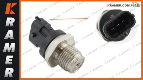 2854542 Czujnik ciśnienia paliwa na listwie stosowany w CASE 580SM  580SN  590SM  NEW HOLLAND B100 B110  B115B  B90 Pressure Sensor / Kraftstoffdrucksensor / Датчик давления топлива / senzor de presiune combustibil / üzemanyag nyomás érzékelő