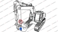 1506528 150-6528 Sworzeń wysięgu CAT 315B 315C 317B Bucket lever pin/ Schaufelhebelstift/ Штифт рычага ковша/ Perno della leva della benna/ Axe de levier de godet.