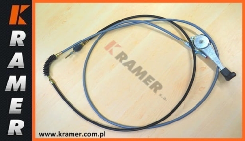 Linka gazu JCB z rączką 3CX / 4CX;Numer katalogowy - 910/60195;Accelerator cable / Cable Throttle Accelerator / Подкачка / Трос дросселя / Тросик газа
