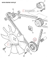 Koło pasowe JCB 3CX 4CX dwupaskowe   02/200877 Crankshaft pulley / шкив коленчатого вала