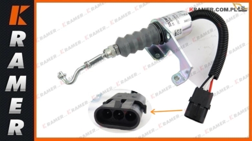 SA-3742-12 Cewka gaszenia stosowana w maszynach z silnikiem DEUTZ 12V Shutoff solenoid / Flameout shutdown shut off solenoid switch  / Клапан электромагнитный отсекатель / СоленоидТНВД