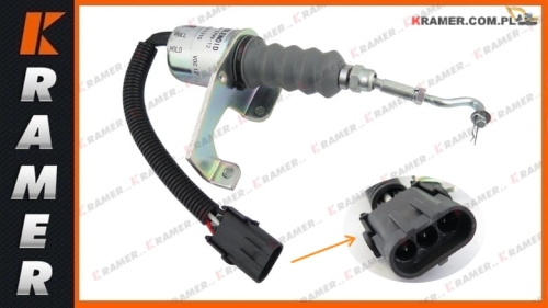 SA-3799-12 Cewka gaszenia stosowana w maszynach z silnikiem DEUTZ Shutoff solenoid / Flameout shutdown shut offsolenoid switch  / Клапан электромагнитный отсекатель / СоленоидТНВД