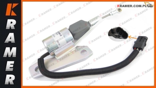 3991625 Cewka gaszenia solenoid napięcie 24V Zastosowanie w Hyundai R225-7 R210LC-7 R250LC-7 i innych z silnikiem Cummins 6BT 5.9L Flameout shutdown shut off solenoid switch / Клапан электромагнитный отсекатель / СоленоидТНВД