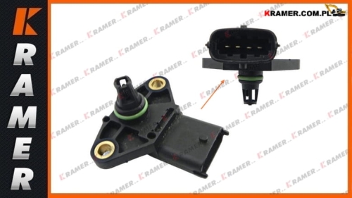 21141943 Czujnik VOLVO doładowania A25 A30 L120 L150; Czujnik doładowania/ Boost pressure sensor/ Ladedrucksensor/ Датчик давления наддува/ Aumenta il sensore di pressione/ Capteur de pression de suralimentation.