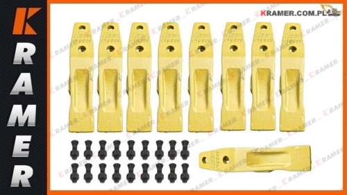 6Y6335/SET9 Komplet zębów łyżki przedniej CAT 418 428 stand. 9 Set of bucket teeth JCB / Комплект зубьев для ковша