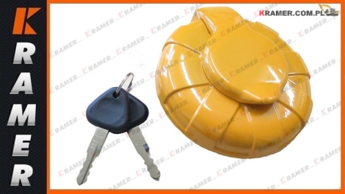 Korek wlewu paliwa zamykany na kluczyk. Stosowany w koparkach VOLVO EW145  EC55B  EC140 EC160B  EC180B  EC210B  EC240B  EC290B  EC330B Cap / filler / lockable / supplied withkeys / Fuel filler cap / Крышка топливного бака
