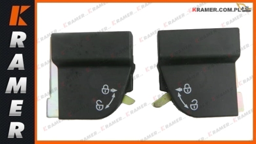 22B-54-15421_15411 Komplet blokad szyby KOMATSU PC210 PC240 Windshield locking lock / Verriegelung der Windschutzscheibe / Замок блокировки лобового стек