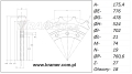 Koło napędowe Hanomag D540E;  0750.40.01/1;  Sprocket/ Turas/ Kettenräder/ Antriebsräder/ звёзды/ Pignon/ Lánckerekek/ Rueda cabilla/ Ruota motrice/ Drivhjul/ Vetopyörät/ Dzenoša zvaigzne/ Žvaigždes/ Hnací kola/ veotähikud.
