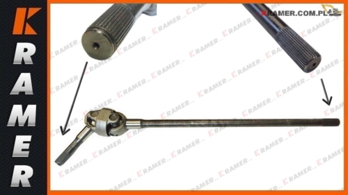 914/89500 Półoś przednia JCB długa 1287,6mm 3CX 4CX Shaft, hub side