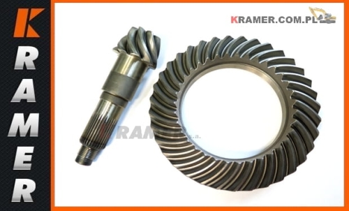 Wałek ataku z kołem talerzowym JCB 530 535 531  458/70023  Gear c/wheel and pinion 8/35T