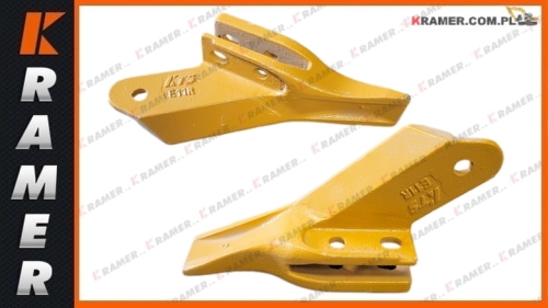 Ząb mini boczny prawy L2=37 I=40/45 S=17;zastosowanie w lemieszach o grubości 16mm i  rozstawie otworów od 40 do 45mm; nr. katalogowy- E11R;Tooth / zahn / Tip / Diente, ЗУБ, Зубья